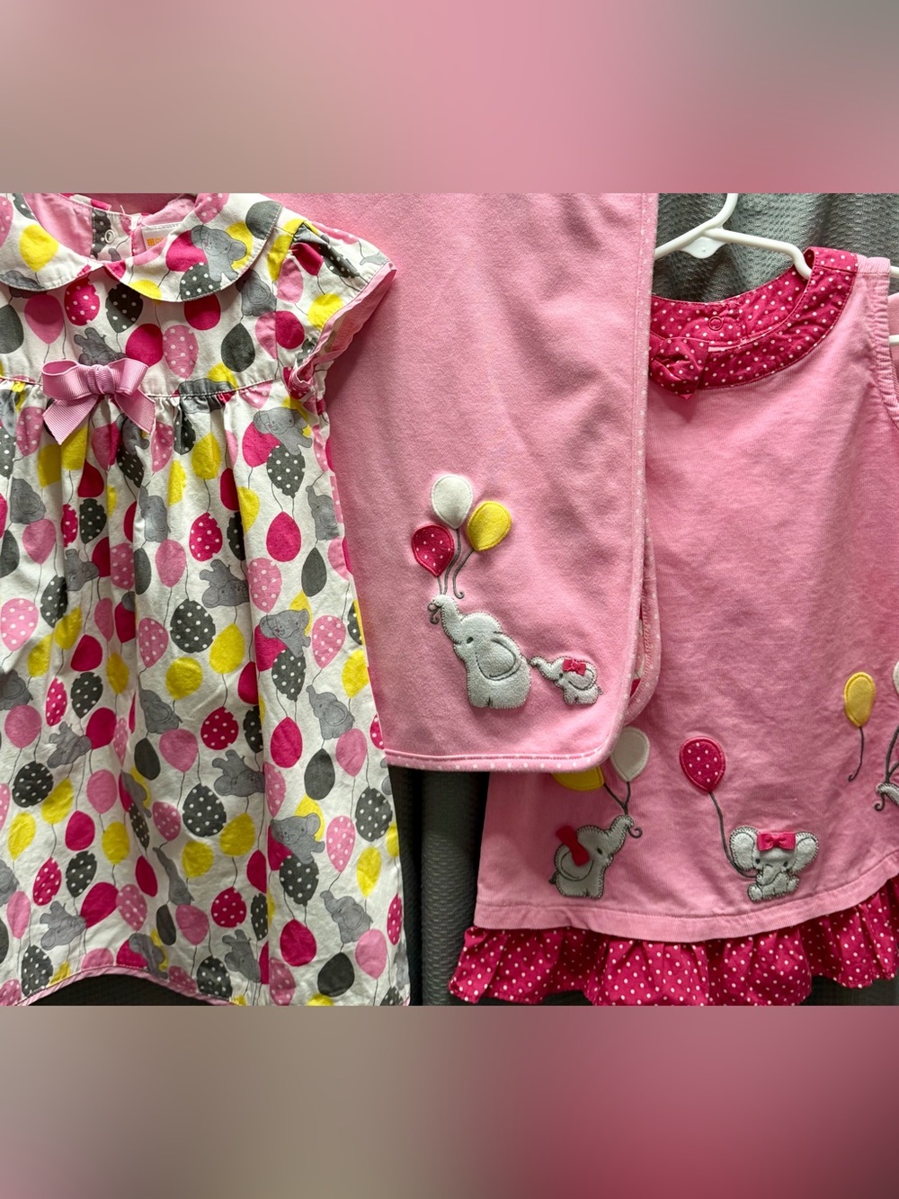 Vintage Gymboree Happy Elephant 2013 12-18M Baby Girl Outfit Lot Blanket 7 Pc - Picture 4 of 9